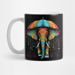 Elephant Rainy Day With Umbrella Mug